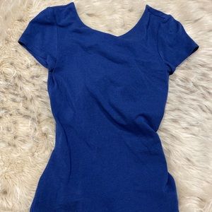 Express Blue Twisted-Back Tee
